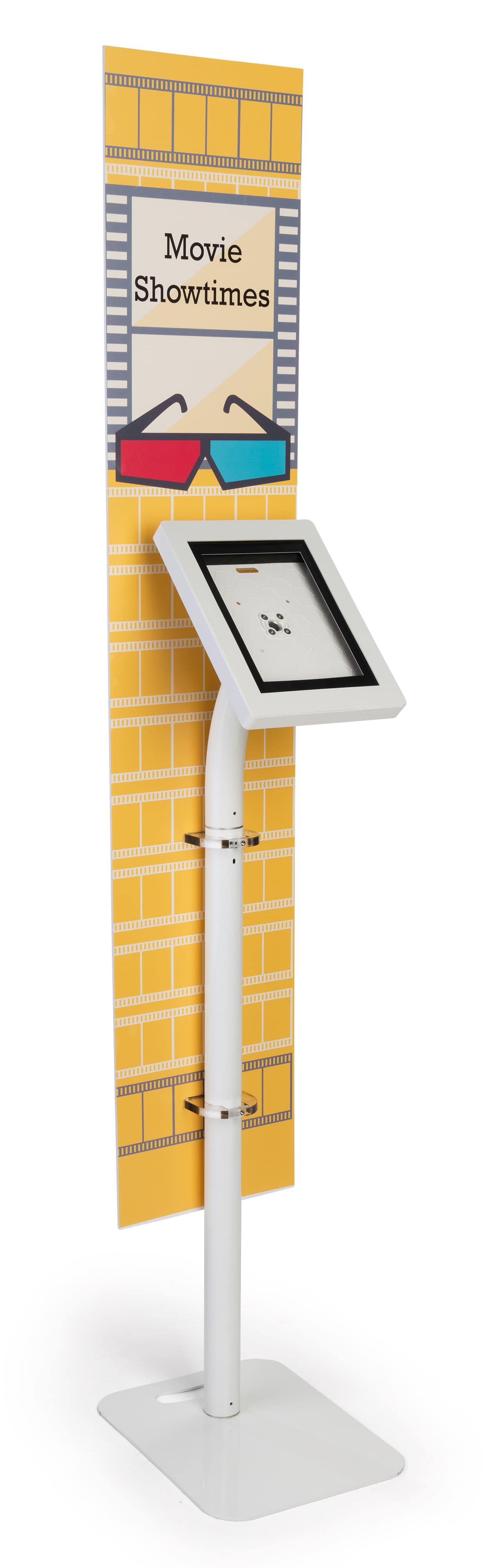 iPad foam board banner floor stand with large custom graphic