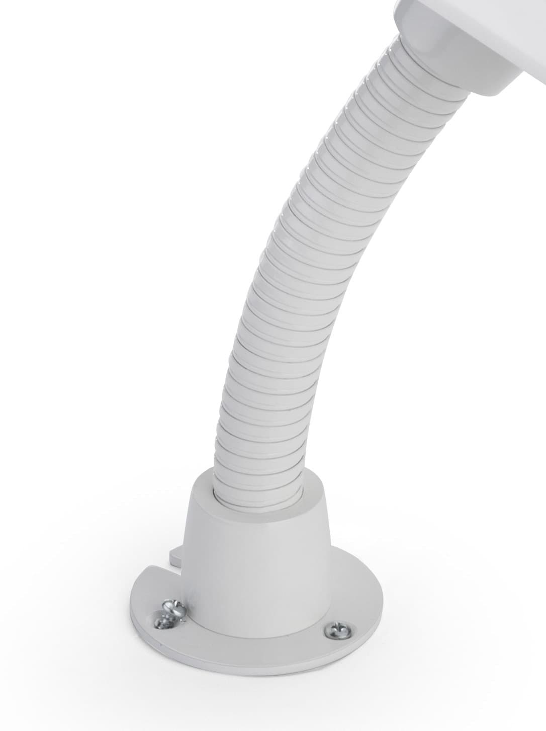 Custom secure flexible iPad stand with permanent mounting option