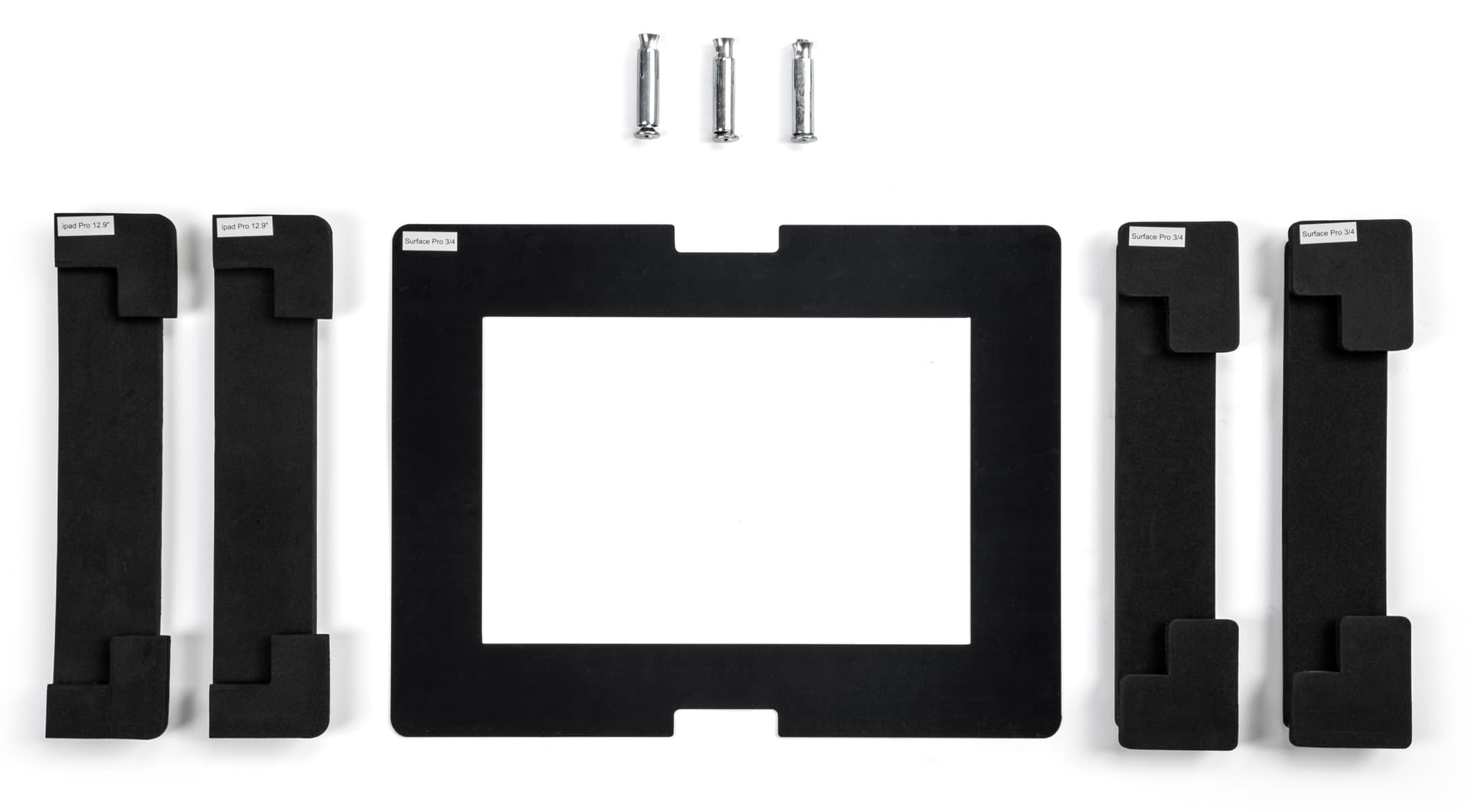 Custom backlit graphic iPad kiosk with foam inserts 