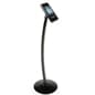 Curved iPad Mini Kiosk & Enclosure w/ Lock, Tilting Bracket - Black Powder Coated