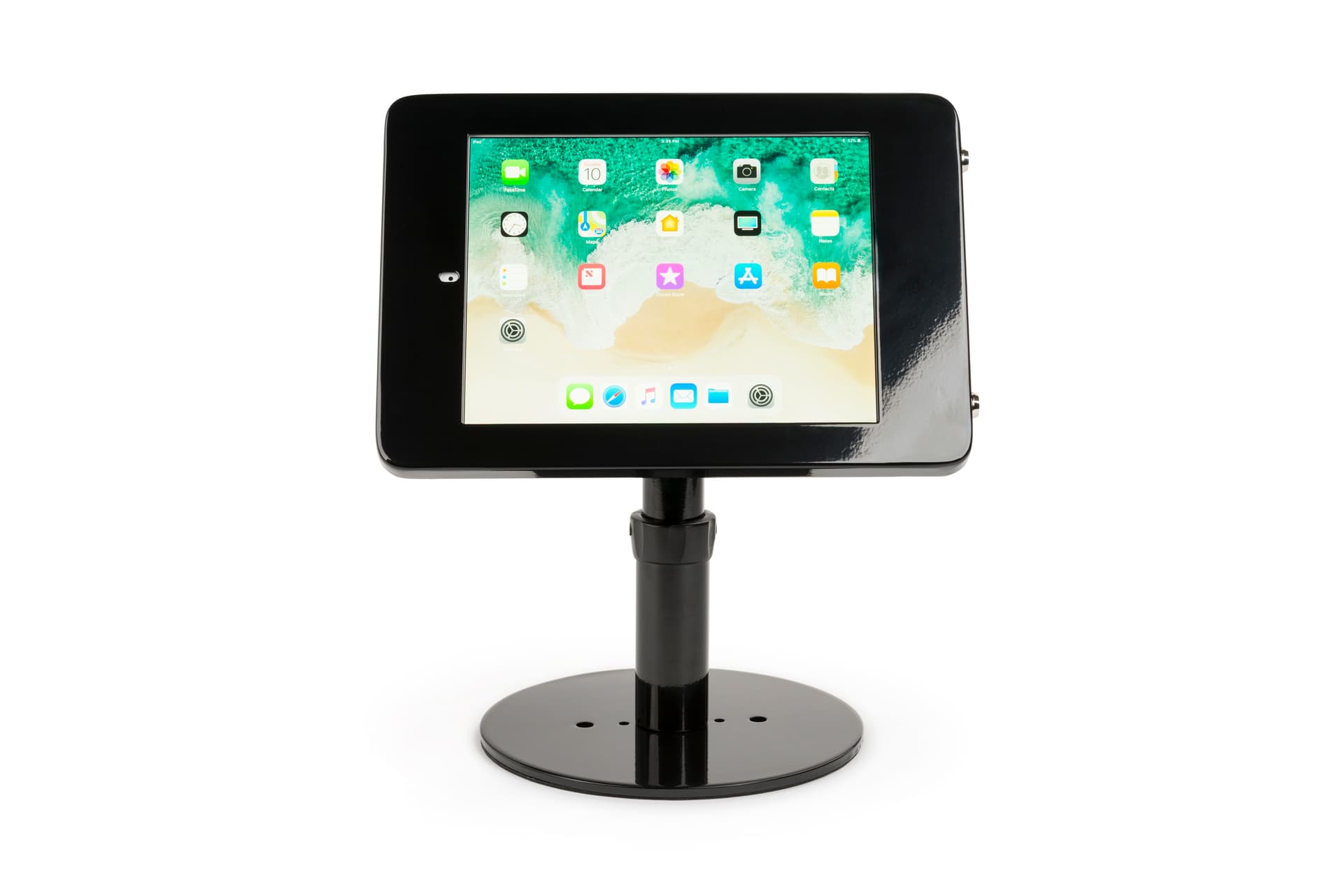 Countertop locking iPad Pro tablet stand in landscape