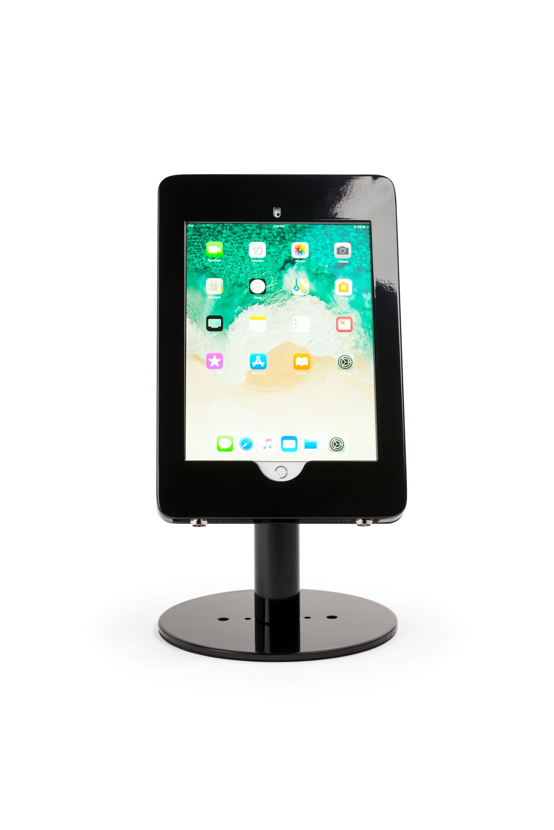 Countertop iPad Pro tablet stand in portrait orientation