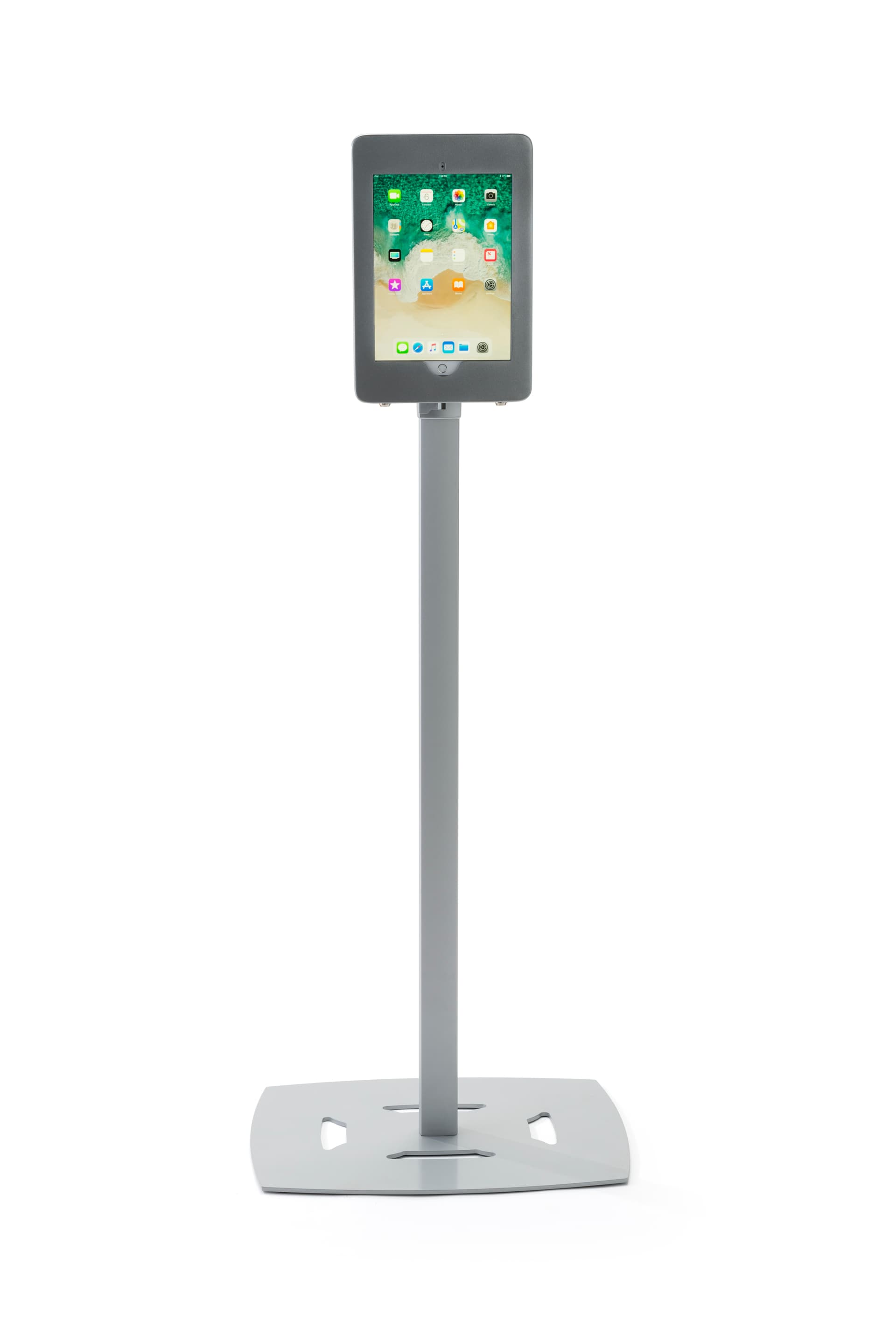 iPad Pro tablet floor stand in potrait mode