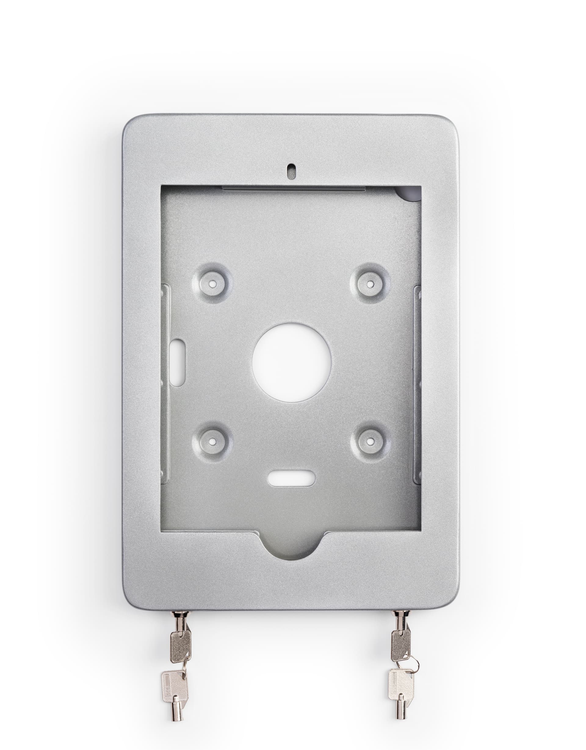 iPad Pro tablet floor stand with locking enclosure