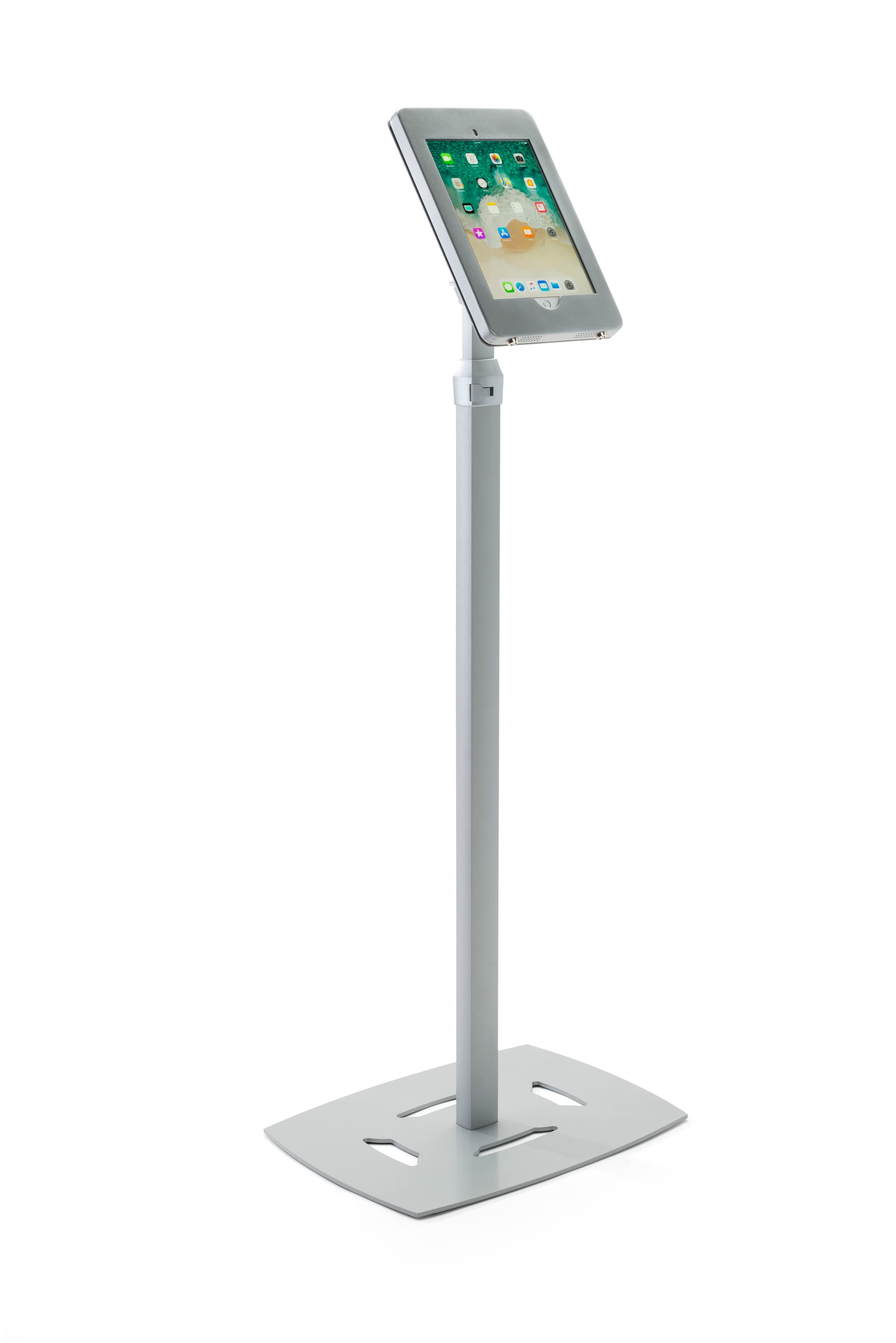 iPad Pro tablet floor stand displaying 10.5" device