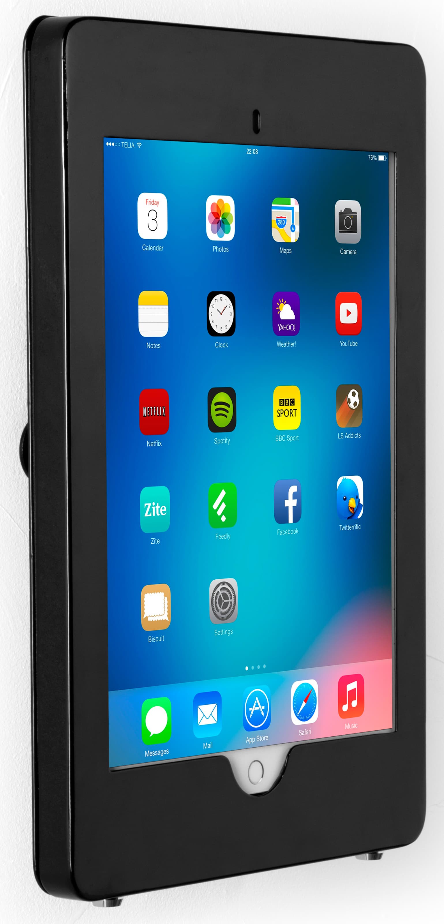 Black Wall Mount for iPad Pro