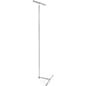 L-Shaped Banner Stand for Floor, Portable, Aluminum - Silver
