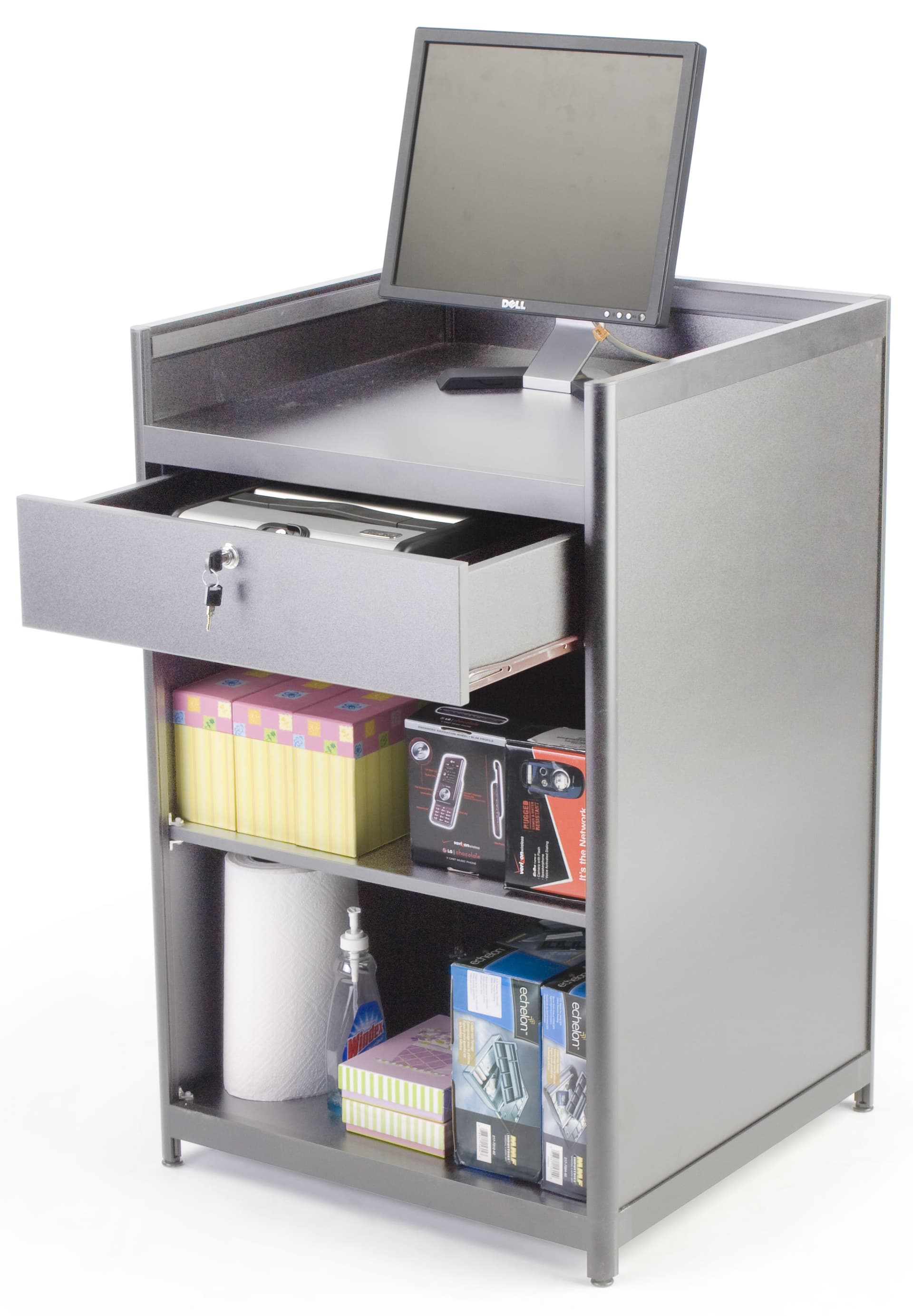 Cash Counter Measures 24"w - Silver Finish