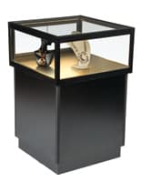 LED Display Case Pedestal is Great for Displaying Jewelry and Other Valuables Black LED Display Case Pedestal