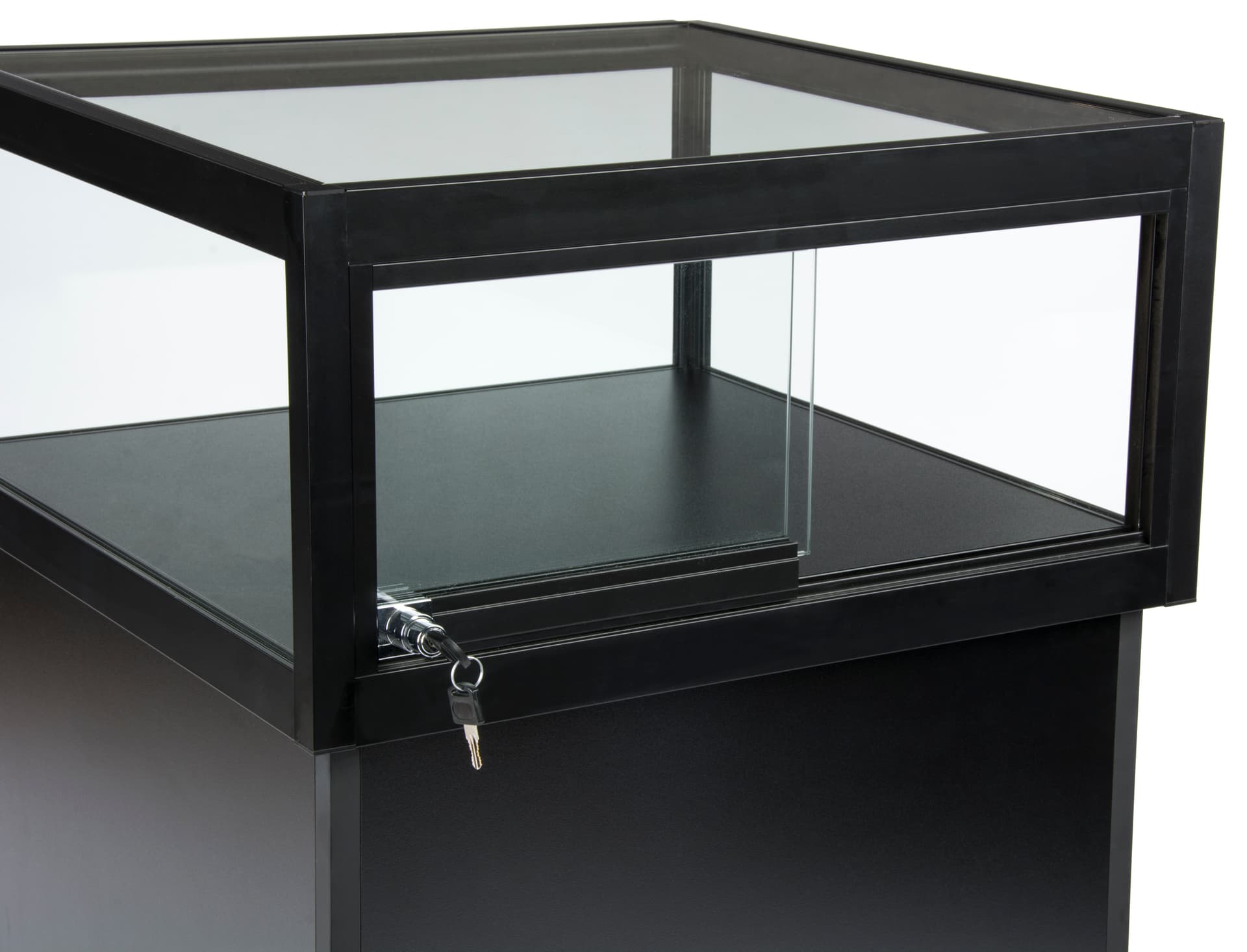 LED Display Case Pedestal with Sliding Doors
