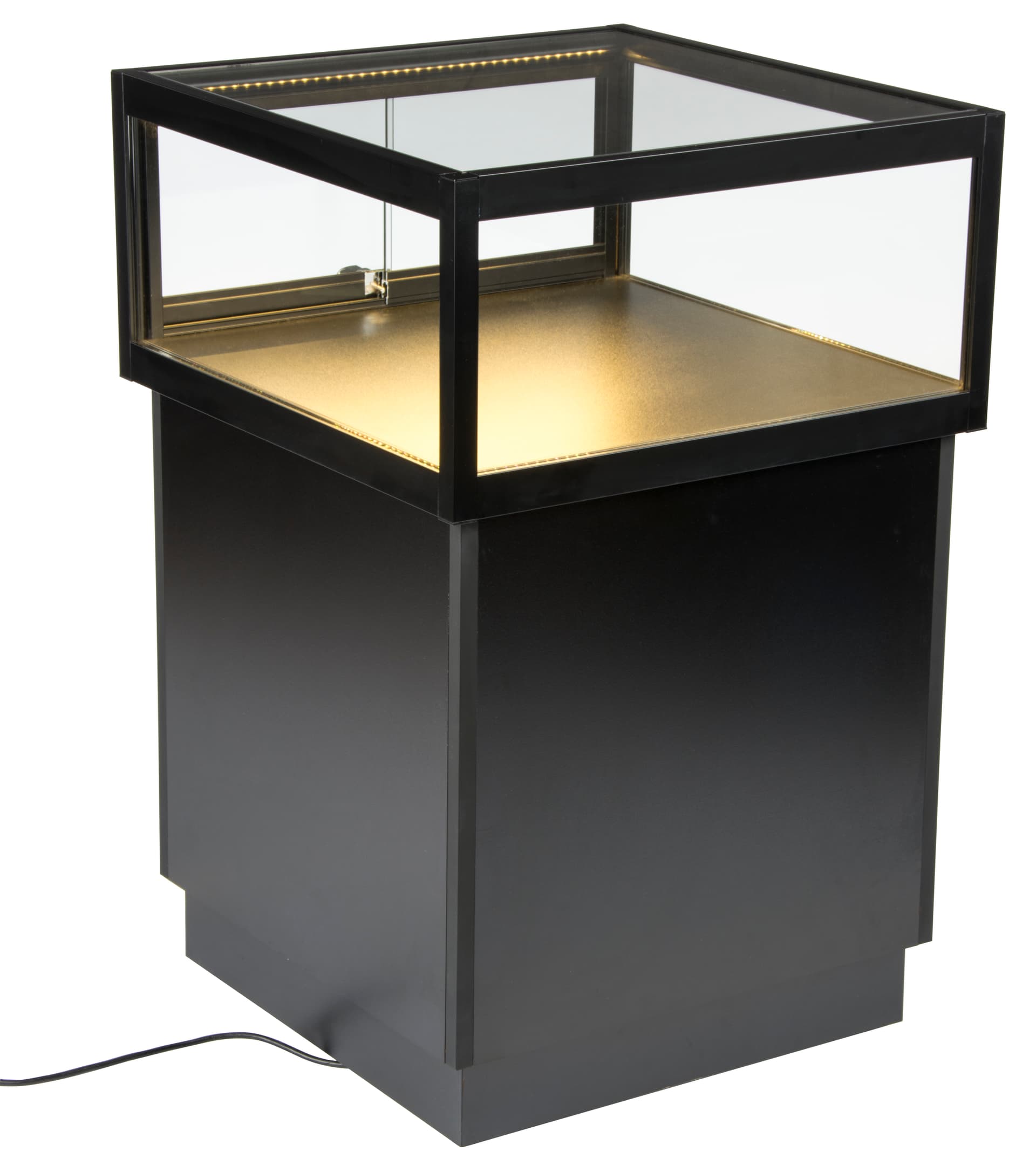 LED Display Case Pedestal with Top Lighting