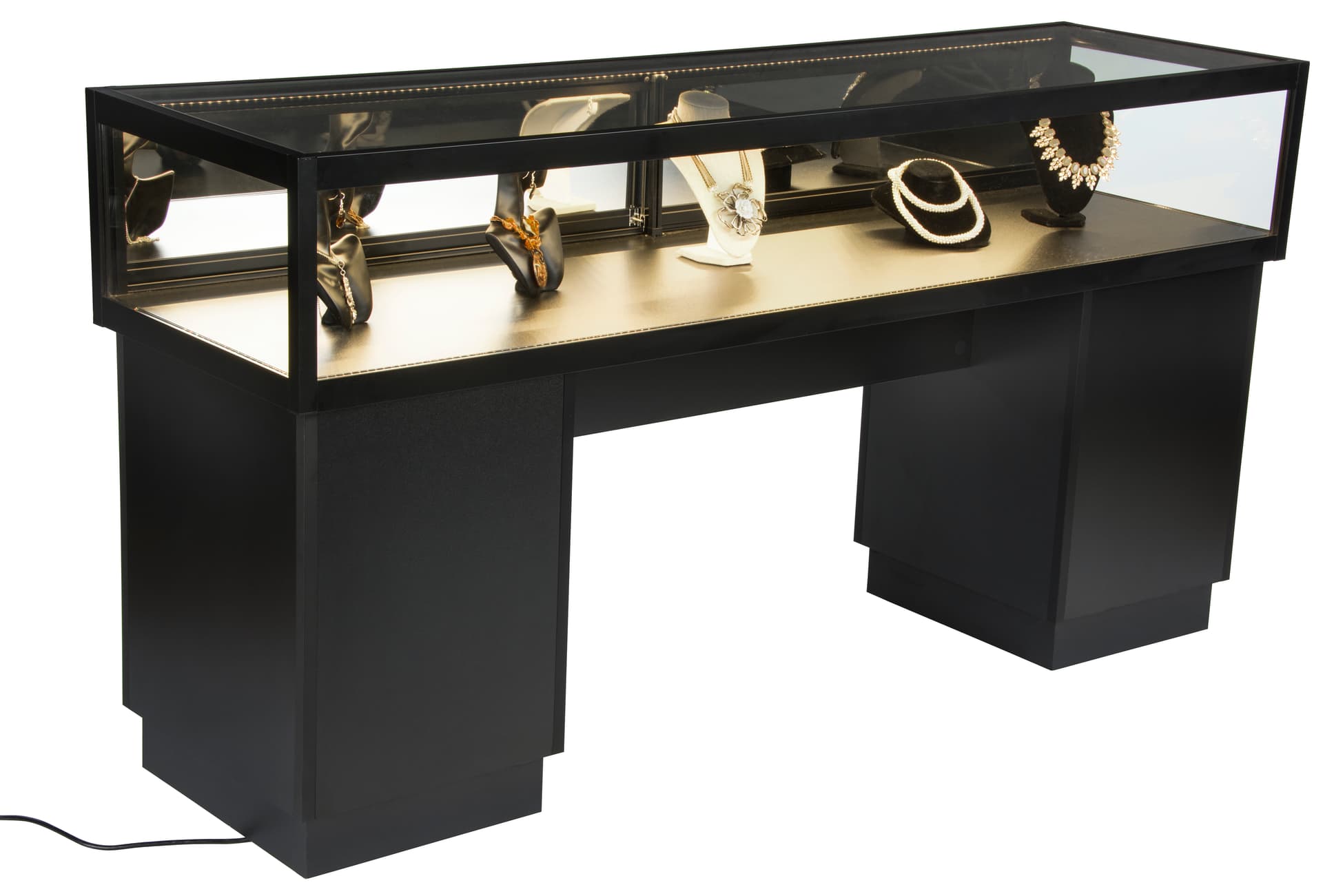 Locking Jewelry Display Case with LED Lighting System