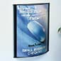 Wall Mounted Sign Holder, Snap-Out Lens, Convex Design - Black