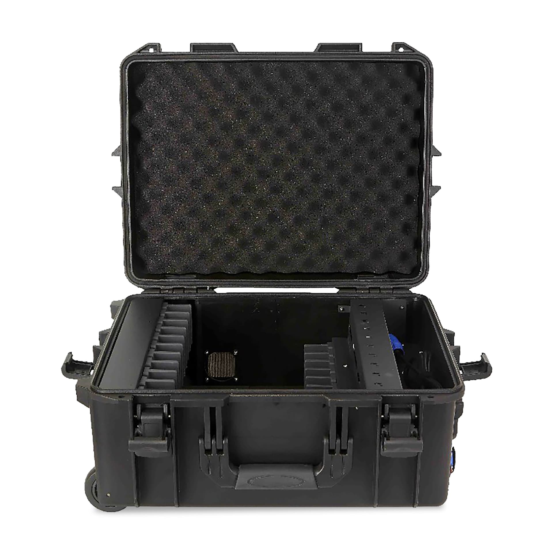 Tablet charging cart with foam padding