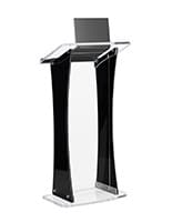 Collapsible acrylic podium with knock down design