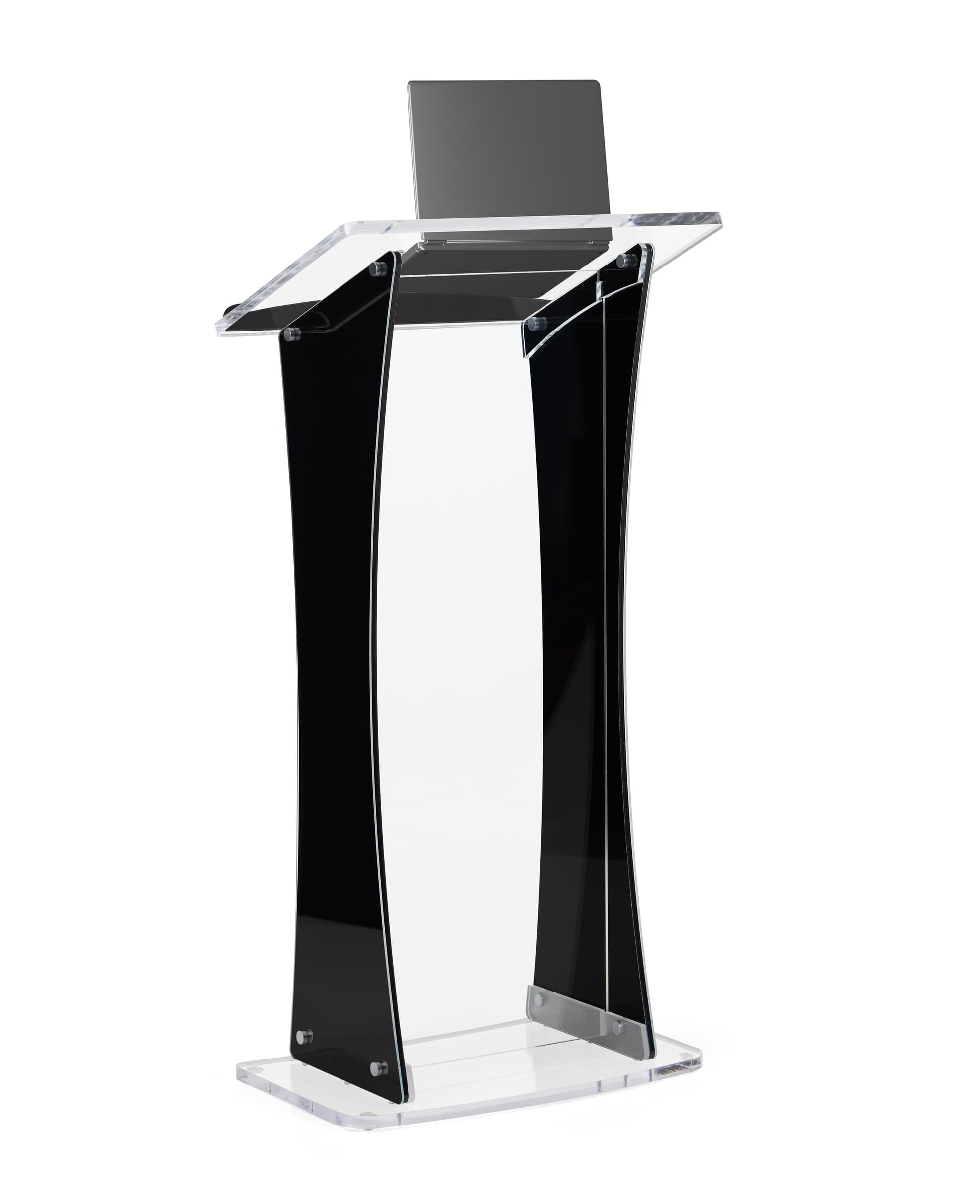 Collapsible acrylic podium with easy assembly