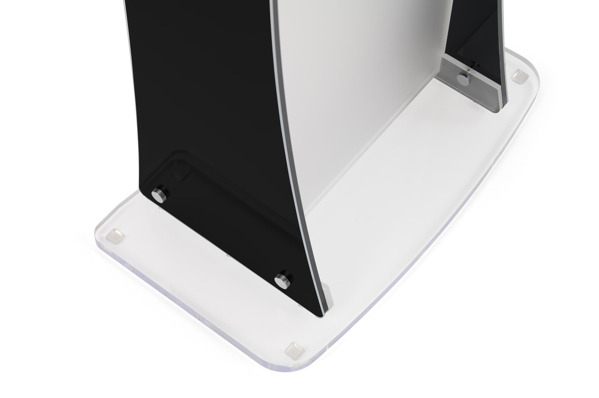  Collapsible acrylic podium with clear acrylic base