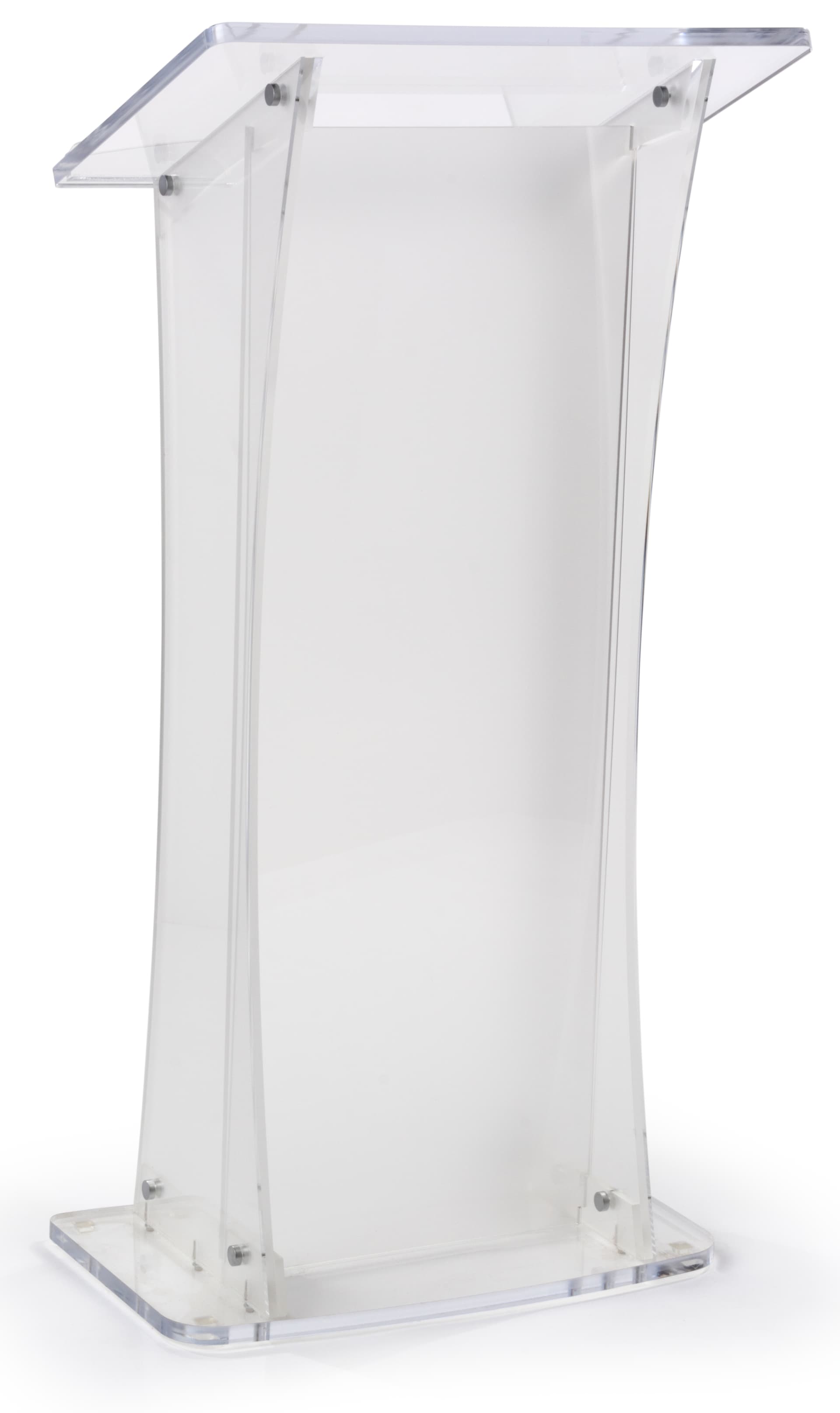 Frosted Portable Lectern with Opaque Panels