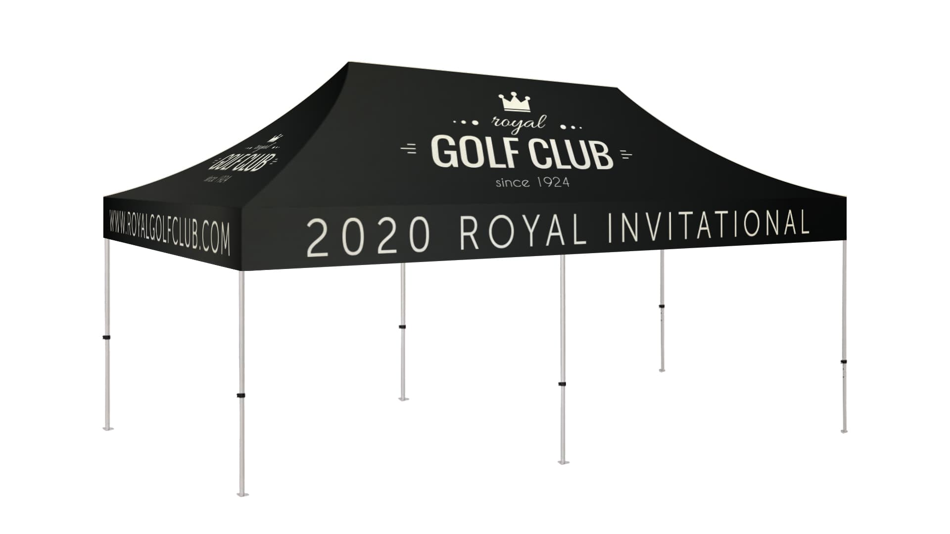 10x20 pop up event canopy with printing available on all sides