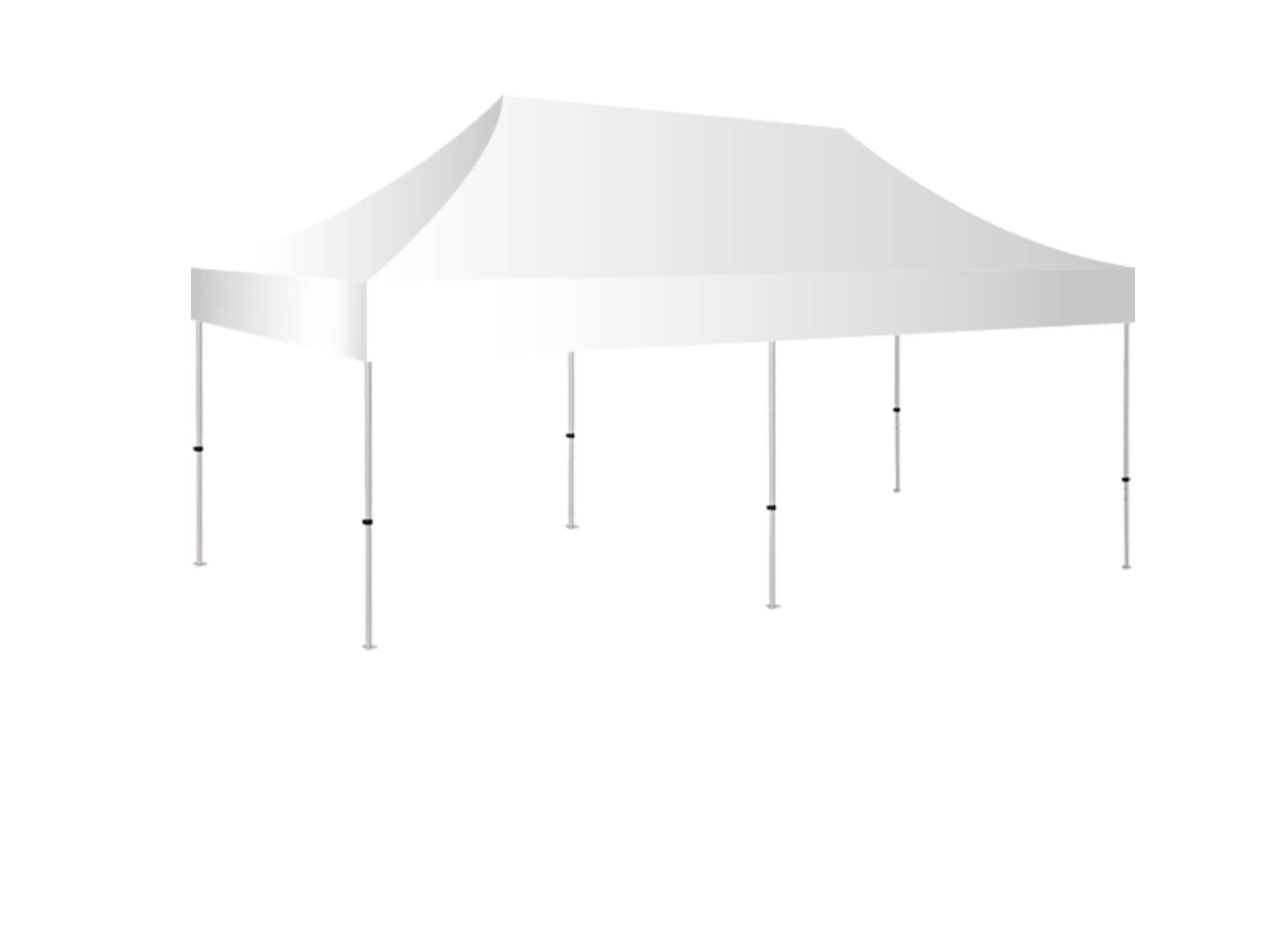 10x20 white pop up event tent with height adjustable and collapsible aluminum frame