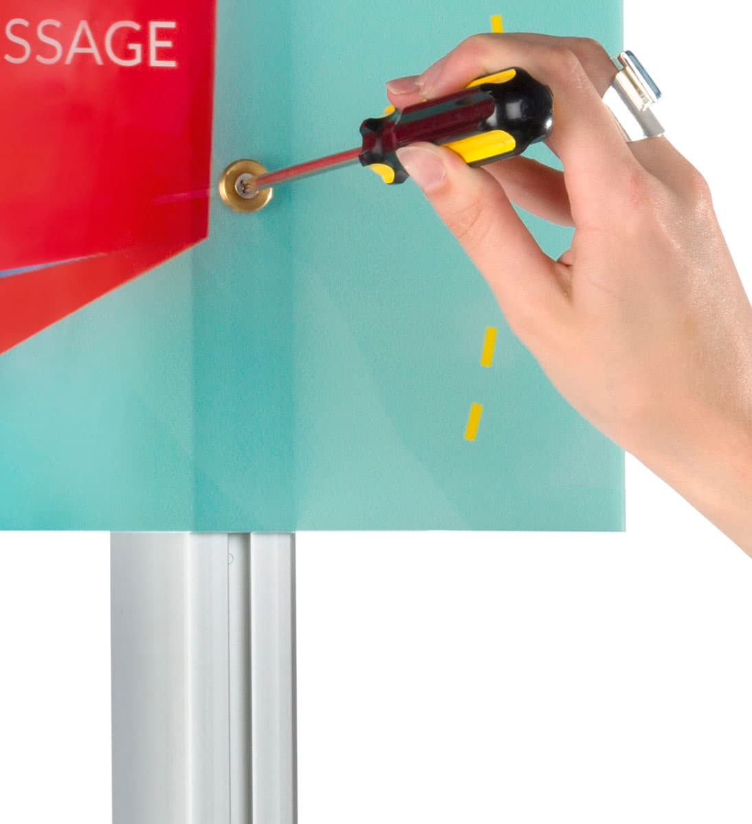 Custom Acrylic Frameless Wall Sign with Hardware Fits LSQC28 Series Posts
