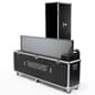 TV Storage Case with Foam Interior for Monitors 46 to 73", Locking Wheels - Black