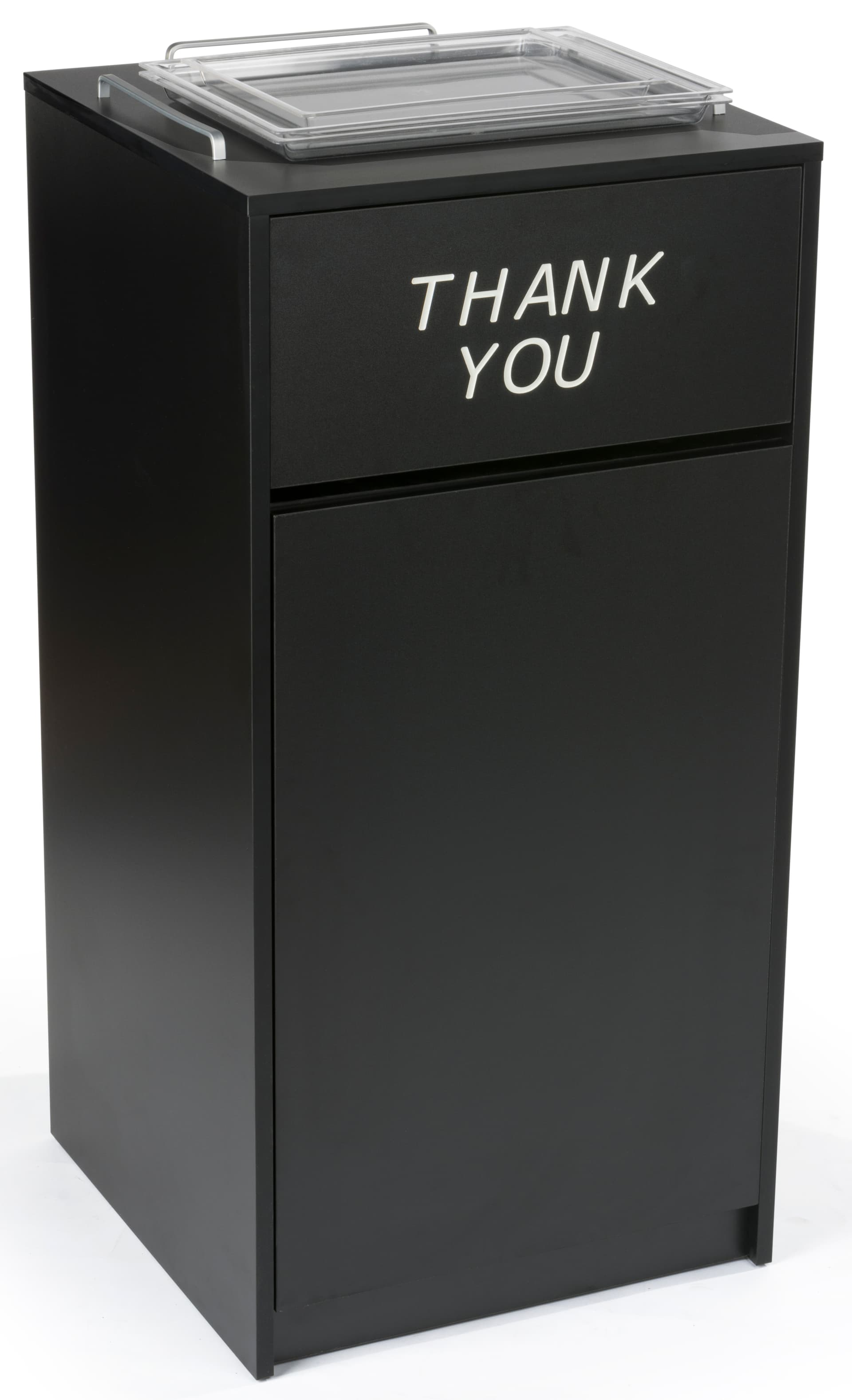 Thank You Restaurant Receptacle, Black Finish