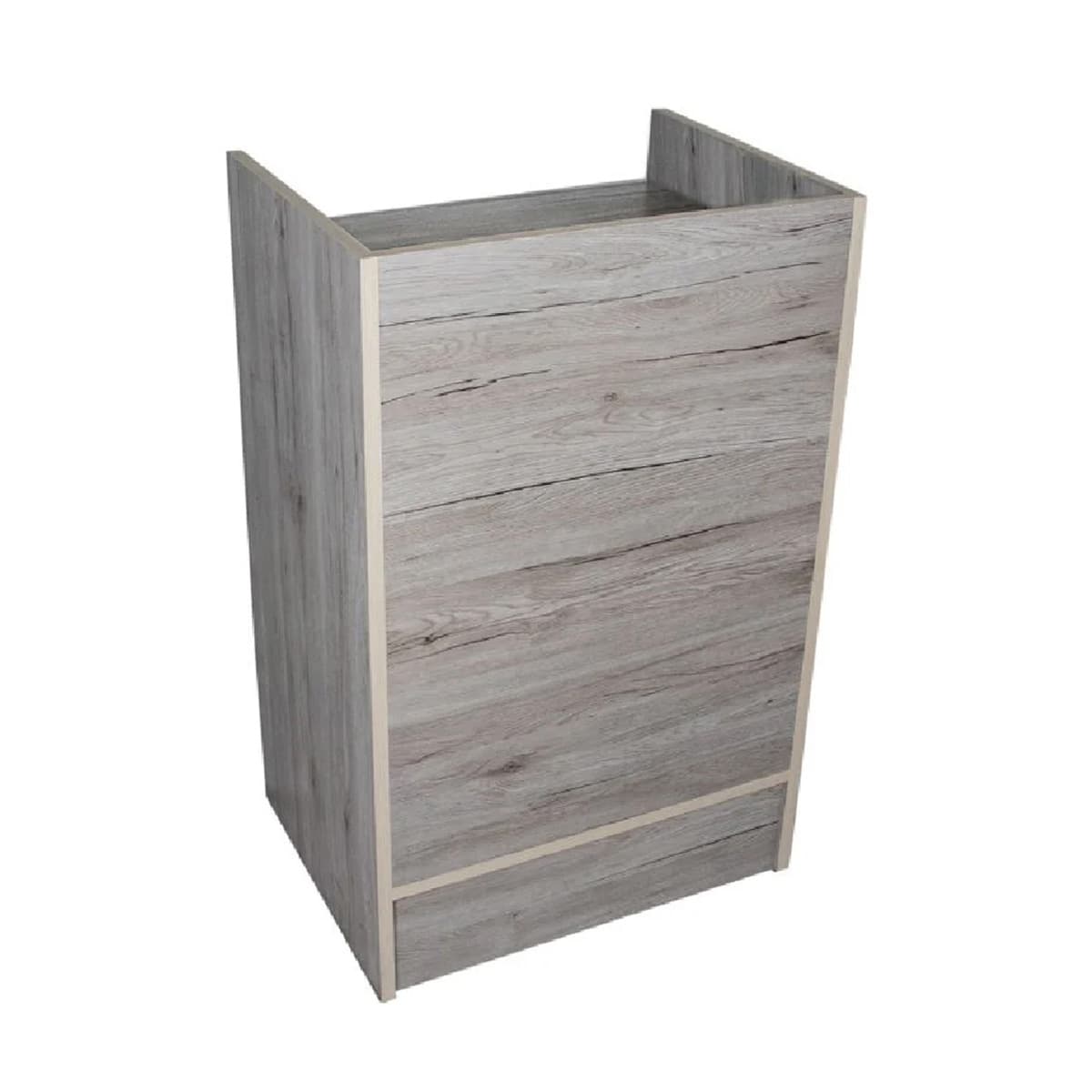 Hostess stand with barnwood finish