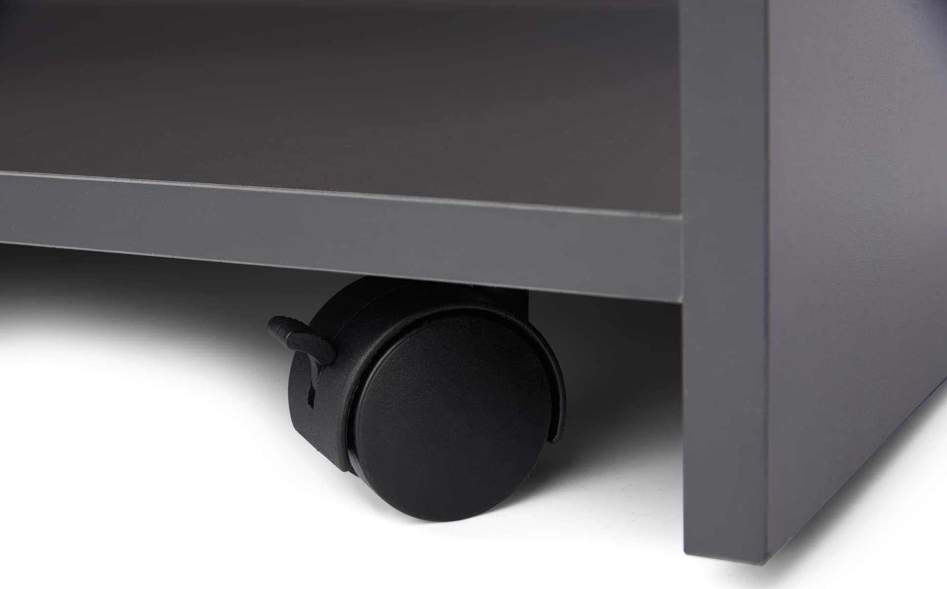 Hostess station with 4 hidden caster wheels