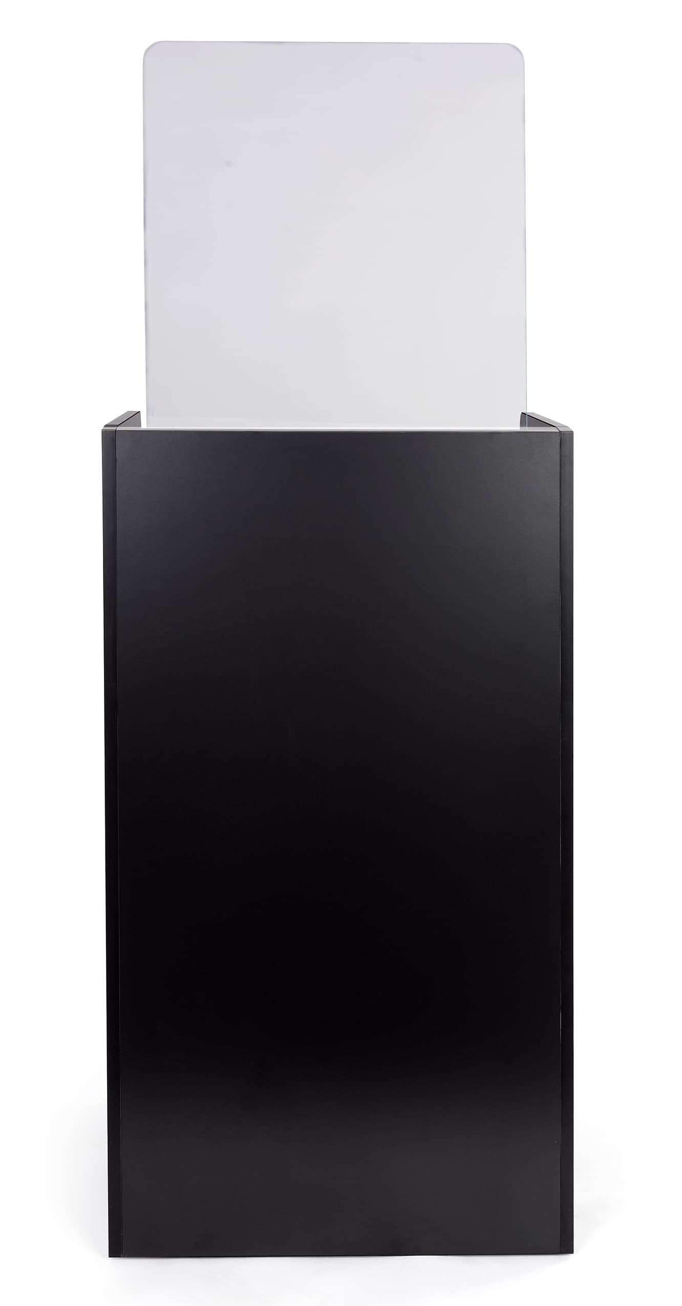 Surface mounted acrylic podium splash shield for LCKDPHS-series