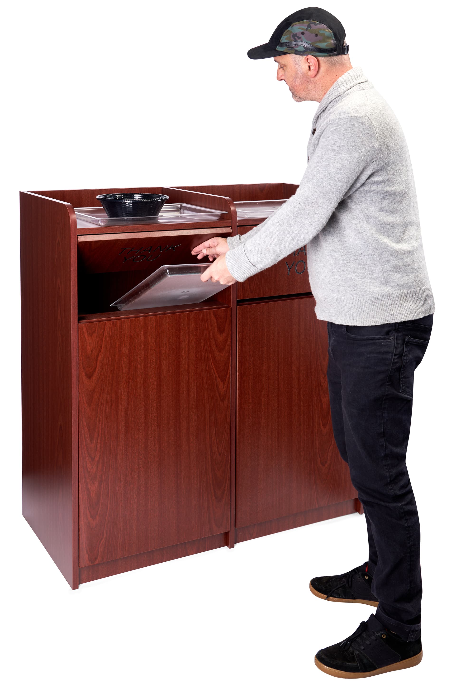 Waste cabinet is ideal in cafeterias 