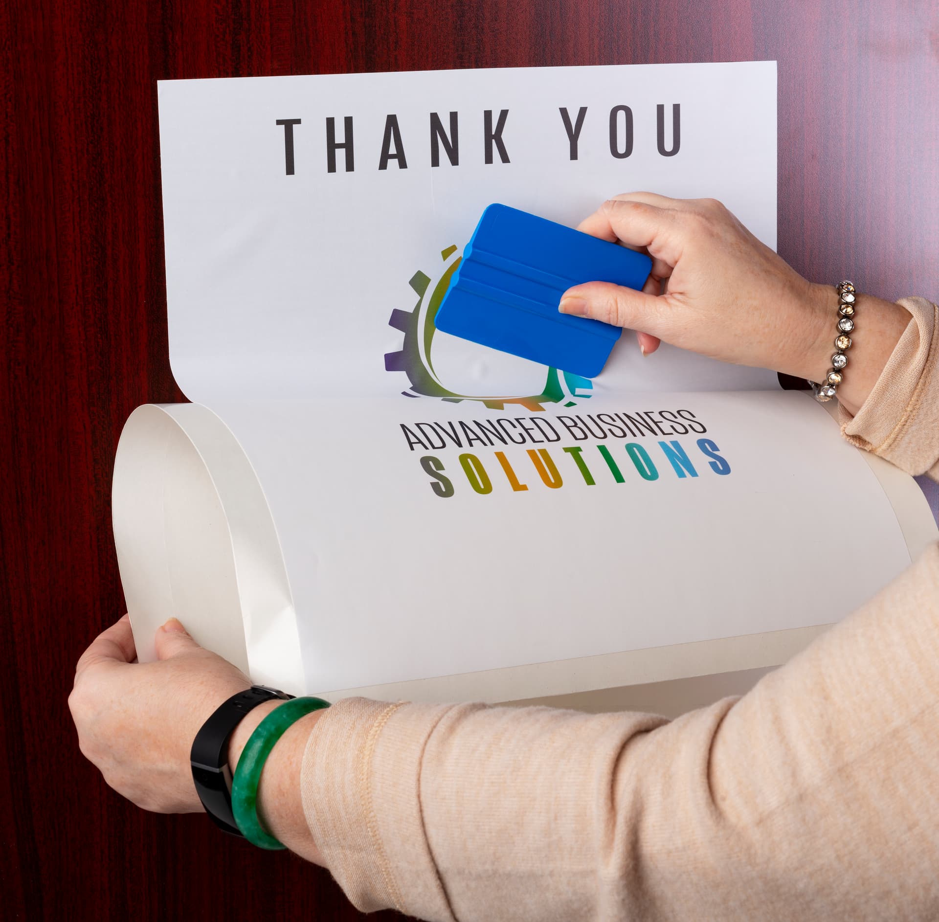 Replacement graphics for LCKDTLCS waste receptacles applies easily and quickly
