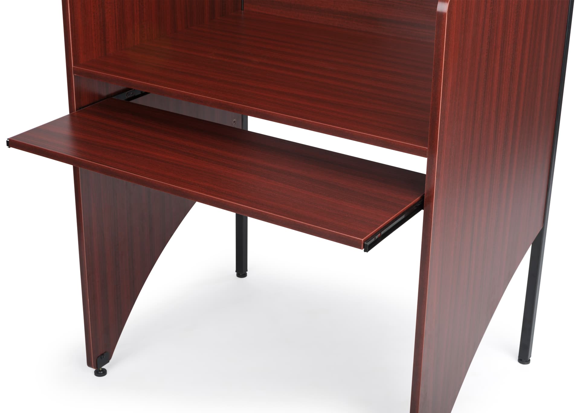 Office Carrel with Pull-Out Keyboard Tray 