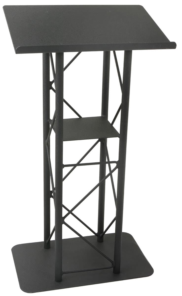 Open Front Black Steel Podium