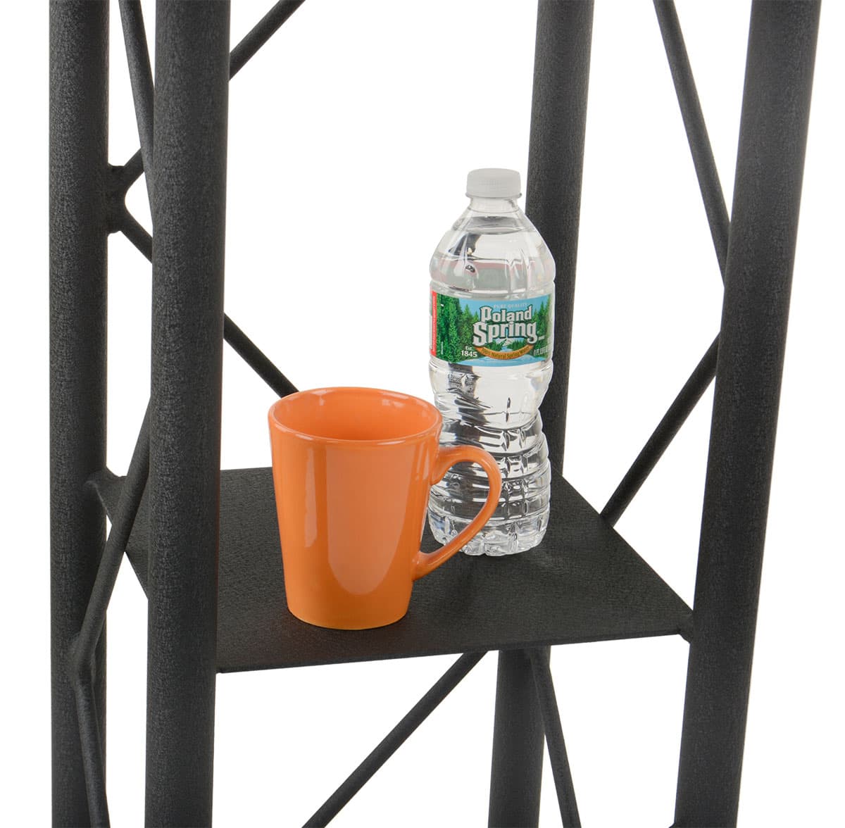Open Front Black Steel Podium 