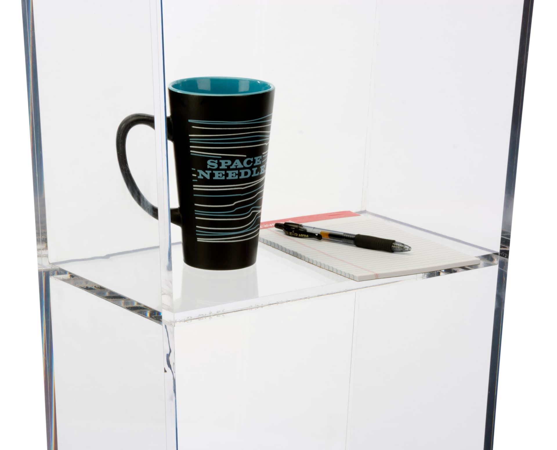 Custom Graphic Transparent Podium with 2-Color Vinyl Imprint