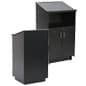 Hostess Station with Locking Storage Cabinet, 1 Shelf, Reading Surface