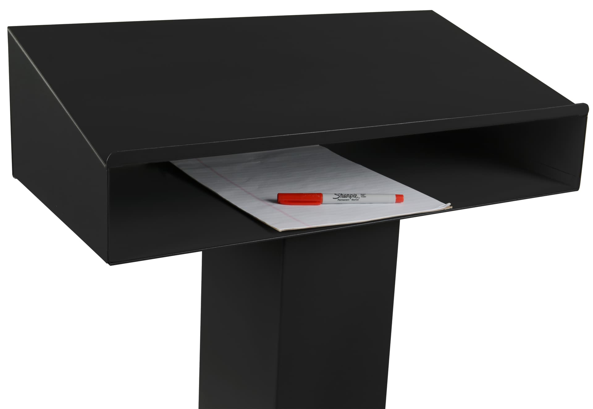 Steel Speech Stand with Storage Area