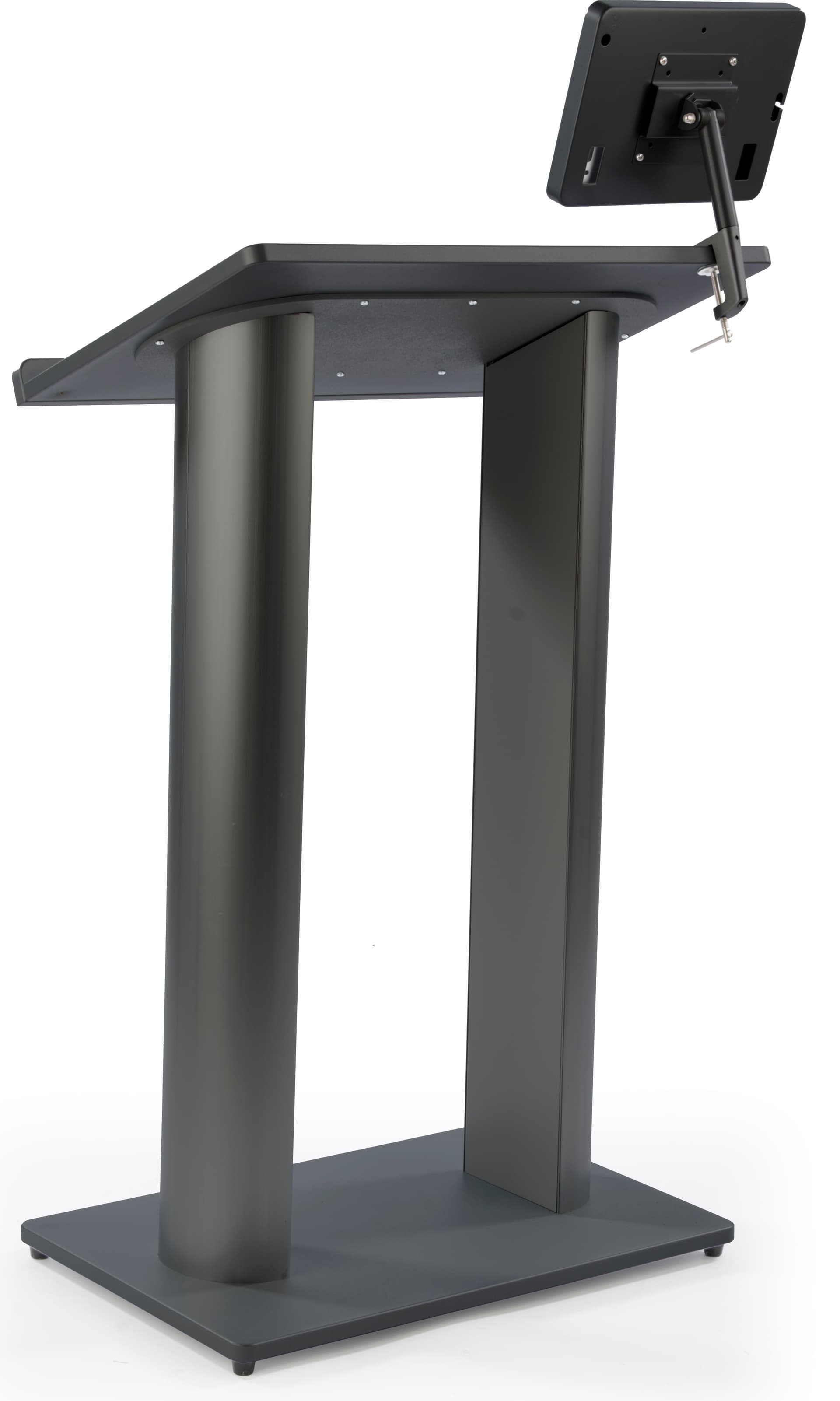 iPad Rostrum | Black Truss Lectern with Clamping Tablet Enclosure ...