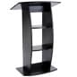Podium for Floor, Curved Post, Floor Levelers, Plywood - Black