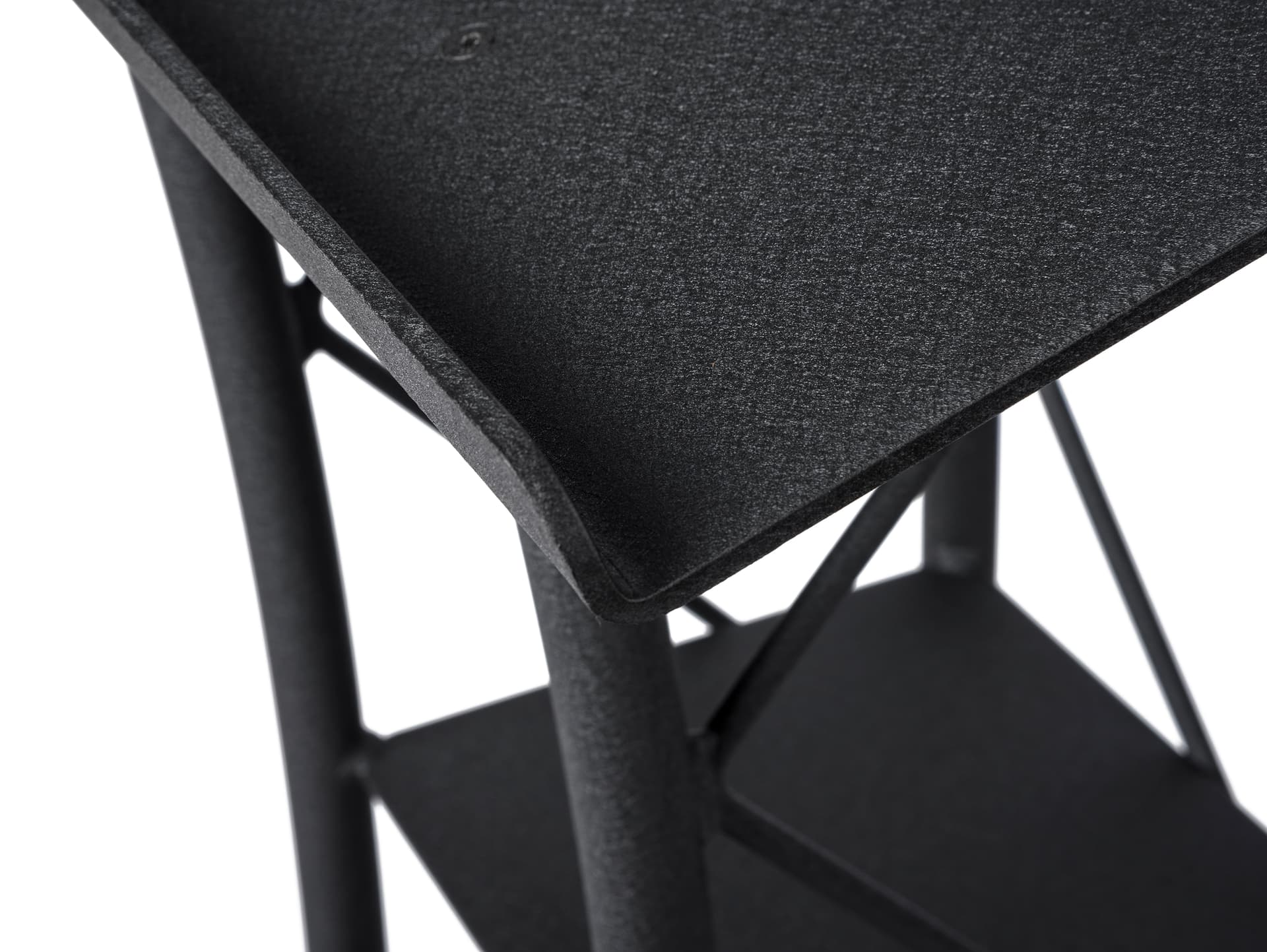 Podium with textured finish