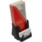 4 x 9 Brochure Holder for Tabletop or Wall, with Business Card Pocket - Black