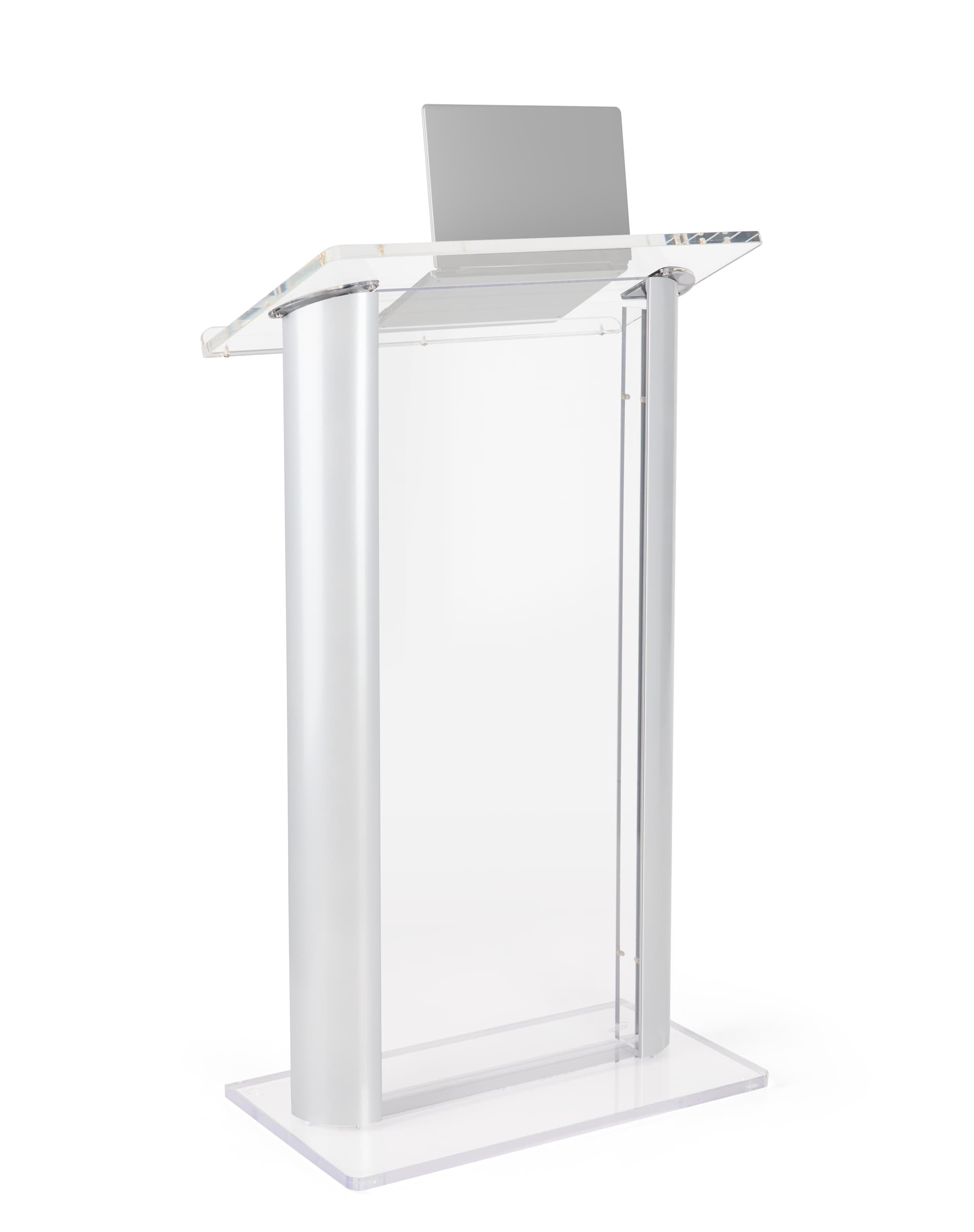 Clear acrylic podium with contemporary design