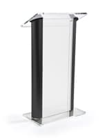 Acrylic and black podium made with recycled acrylic