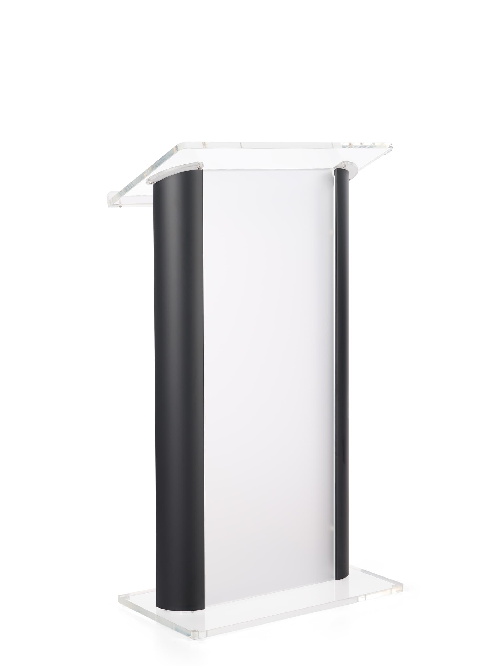 Acrylic and black podium with sturdy build