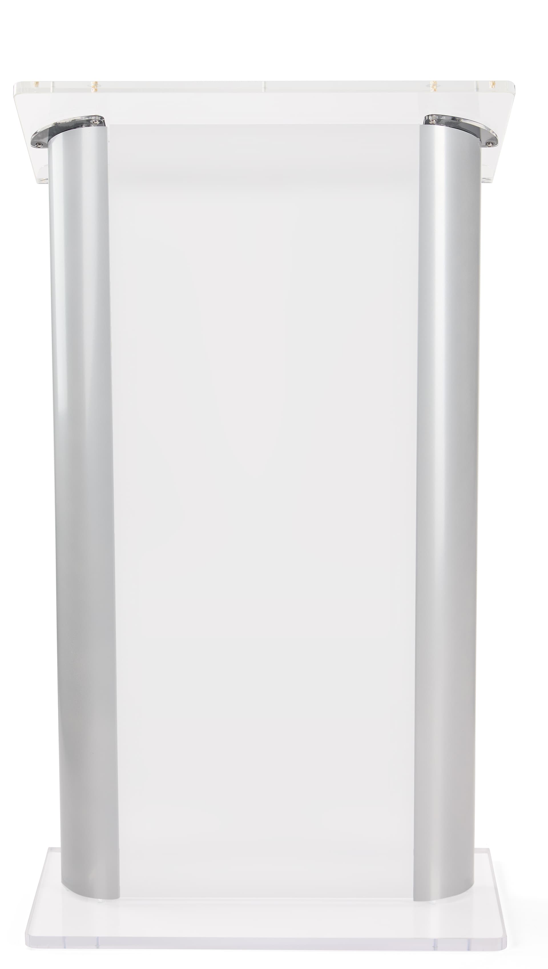 Recycled plastic lectern with frosted modesty panel