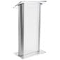 Recycled Acrylic Podium with Clear Surface and Aluminum Sides