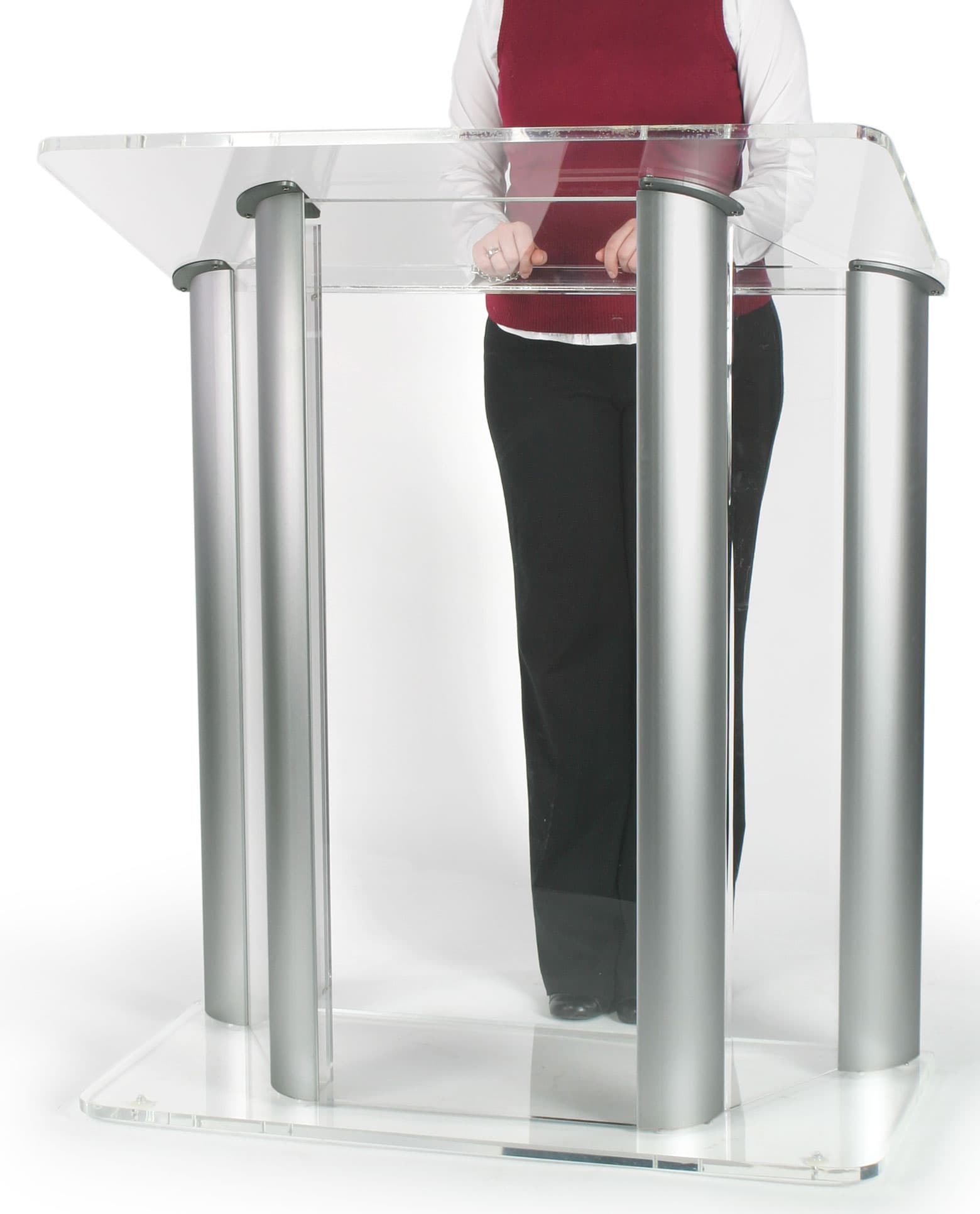 Large Contemporary Lecturns Acrylic and Aluminum