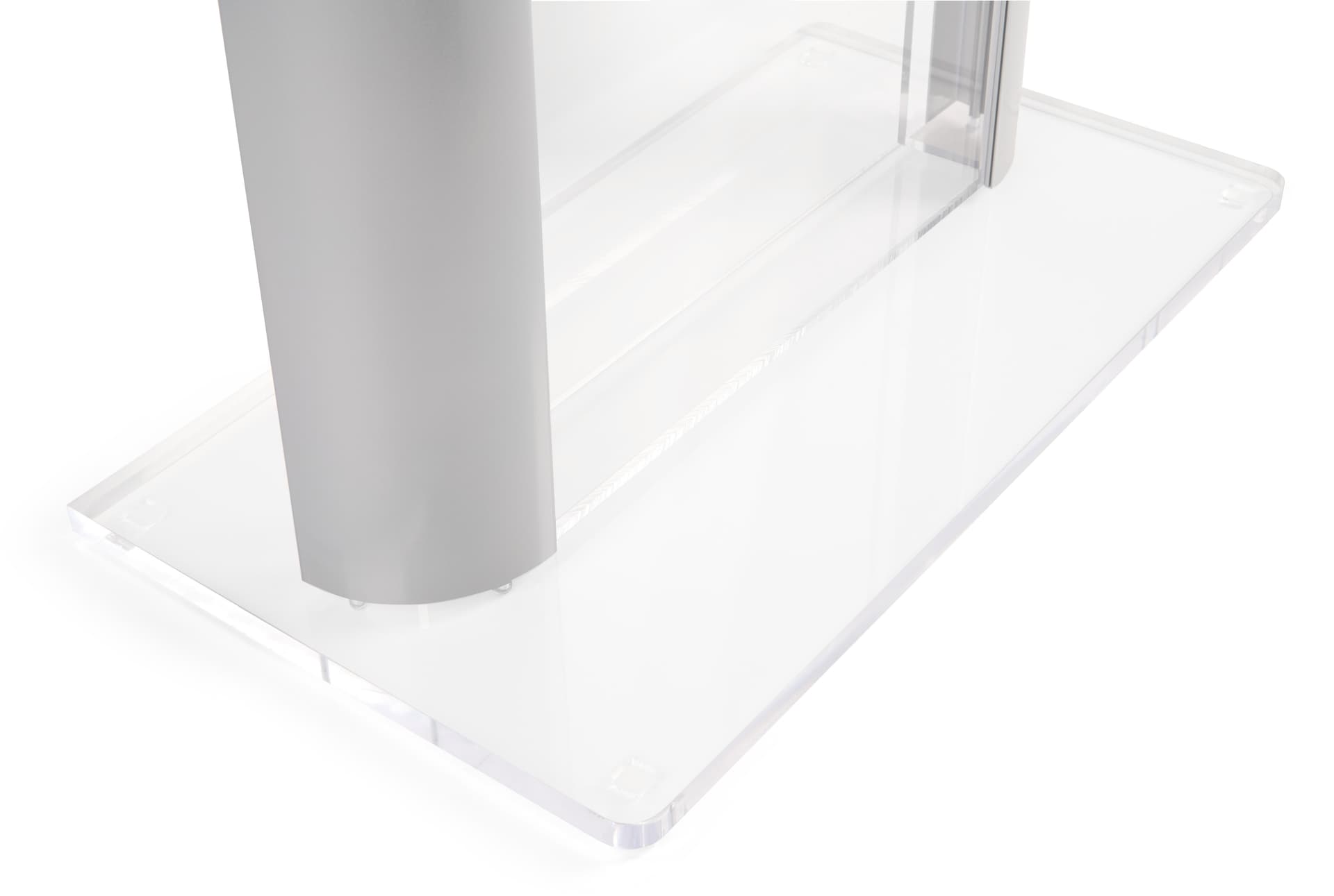 Custom graphic plexiglass podium with stable base