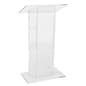 Acrylic Podium for Floor with Optional Shelf, Ships Assembled - Clear